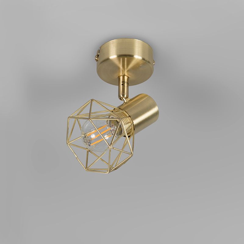 Art deco spot messing draai- en kantelbaar - Mosh