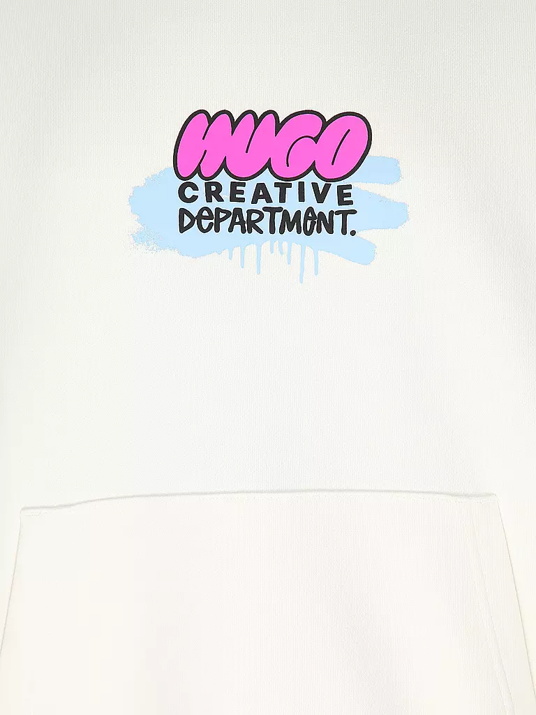HUGO Kapuzensweater - Hoodie NUGOBINO weiss