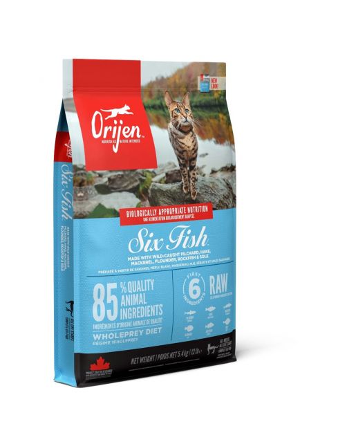 Orijen Whole Prey Six Fish Cat Sardines&Heek - Kattenvoer