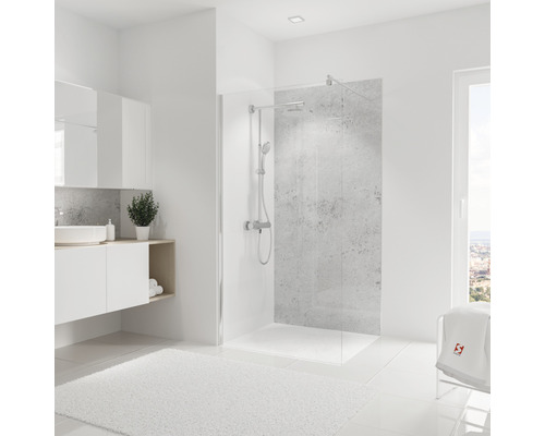 SCHULTE DecoDesign douchewandpaneel, lichte steenlook, hoogglans, 210 x 100 cm, LW19010213 702