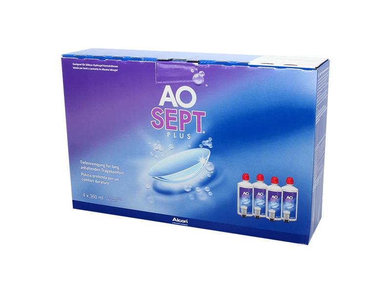 Aosept Kontaktlinsenpflege 4 x 360 ml Peroxidlösung zur Reinigung von Kontaktlinsen