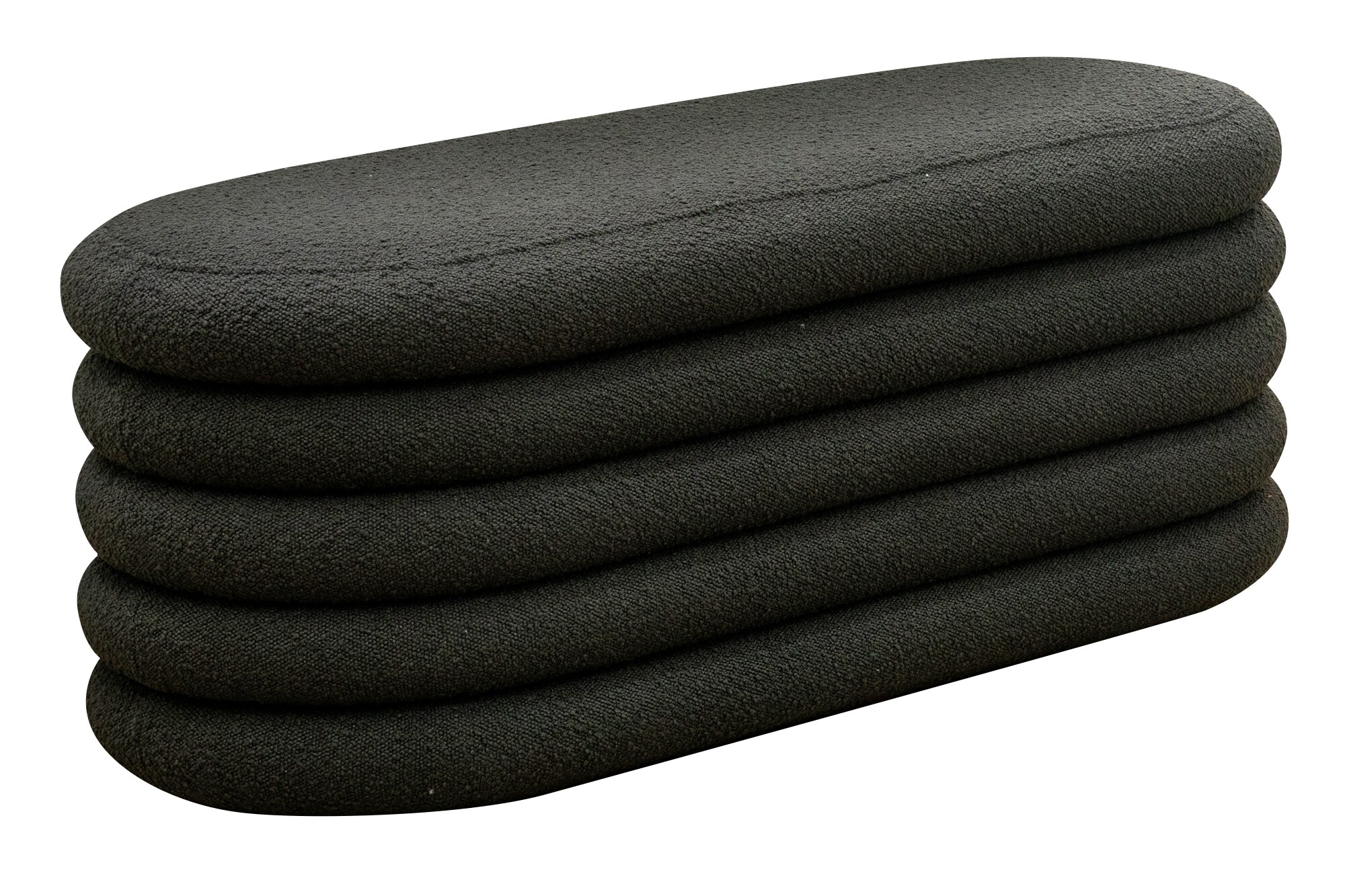 Bouclé Polsterhocker/Bettbank Anthrazit Sitzhocker Hocker Fußhocker Stoffhocker