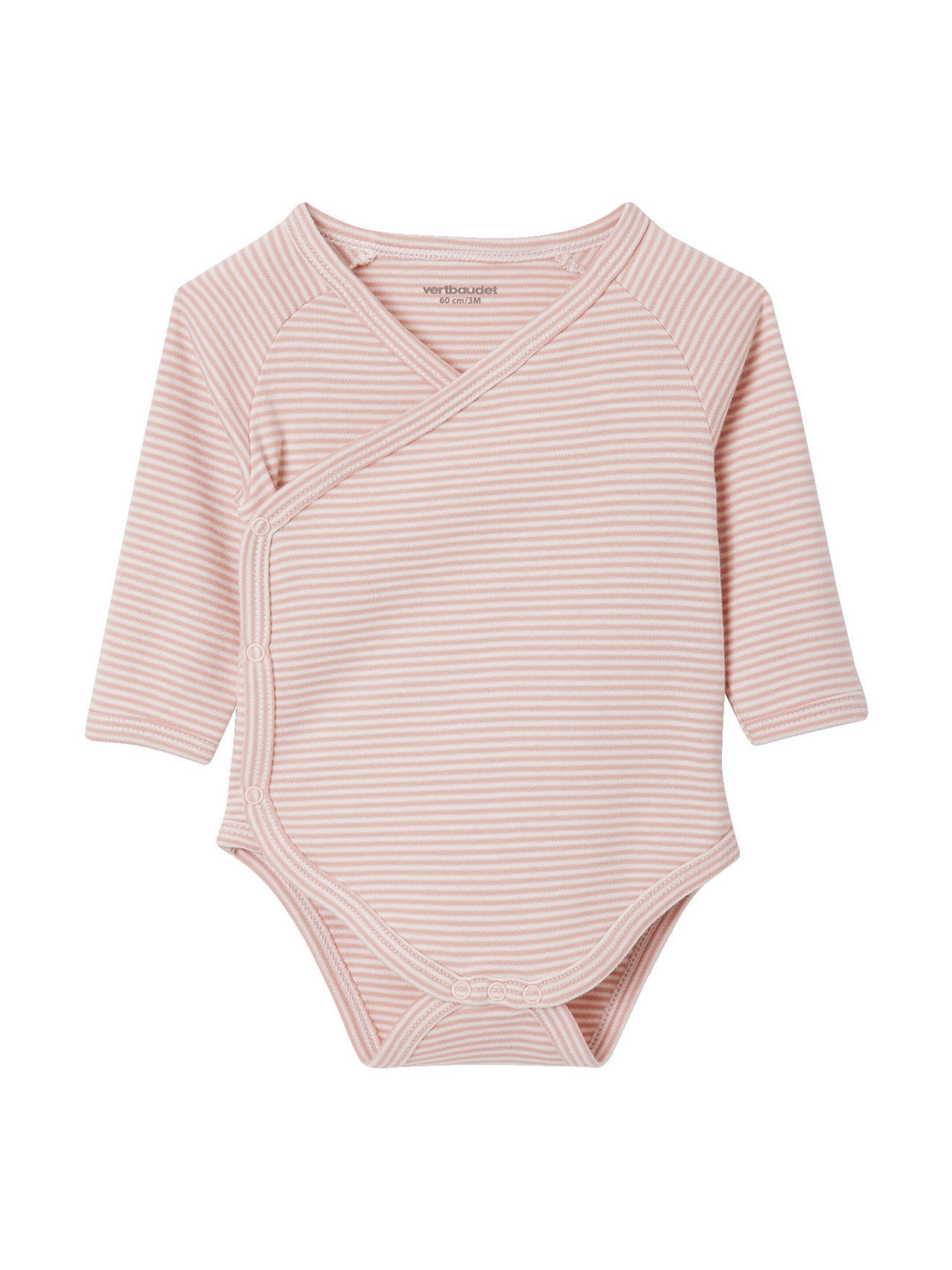 Vertbaudet 5er-Pack Baby Wickelbodys, lange Ärmel pudrig rosa