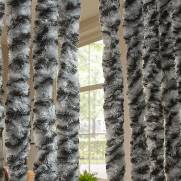 Livn deurgordijn Chenille zwart/wit 90x220 cm