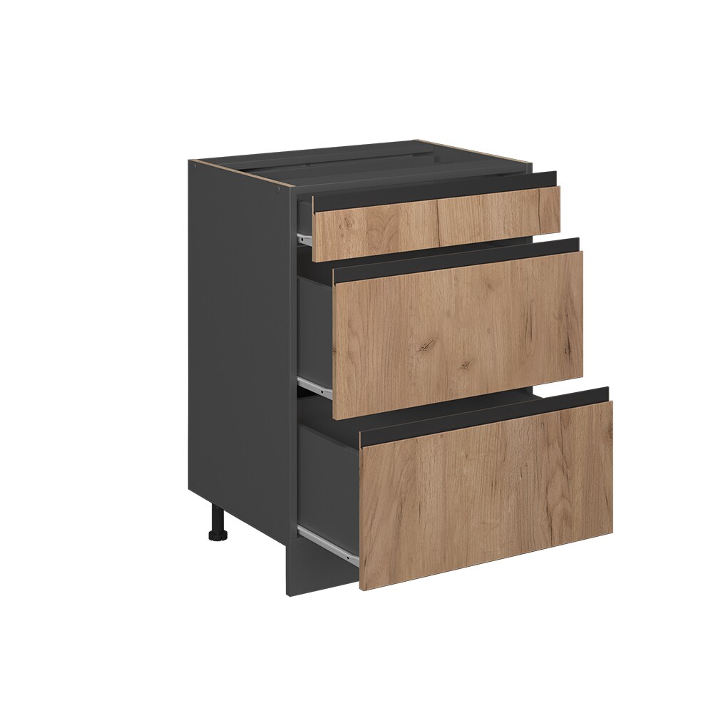 Vicco Schubladenunterschrank Küchenschrank Küchenmöbel R-Line J-Shape Anthrazit Eiche 60 cm modern