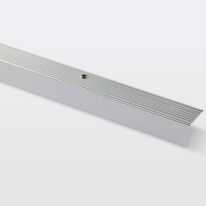 Nez de marche en aluminium décor métal brillant GoodHome 25 x 20 x 1800mm.