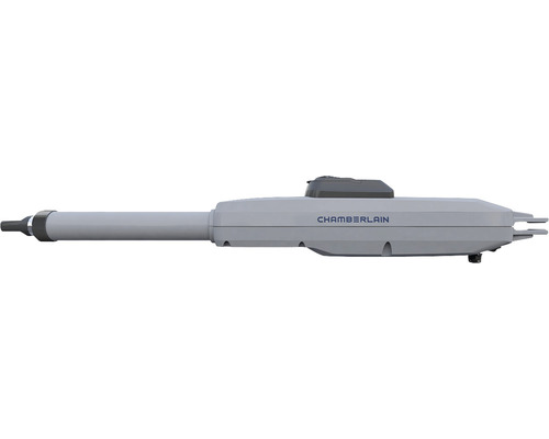 Chamberlain CHLA250EVC draaipoortaandrijving voor enkele en dubbele poorten, inclusief 2 x design afstandsbedieningen, 1 x infrarood fotocel en 2 x 2 sleutels voor noodontgrendeling.