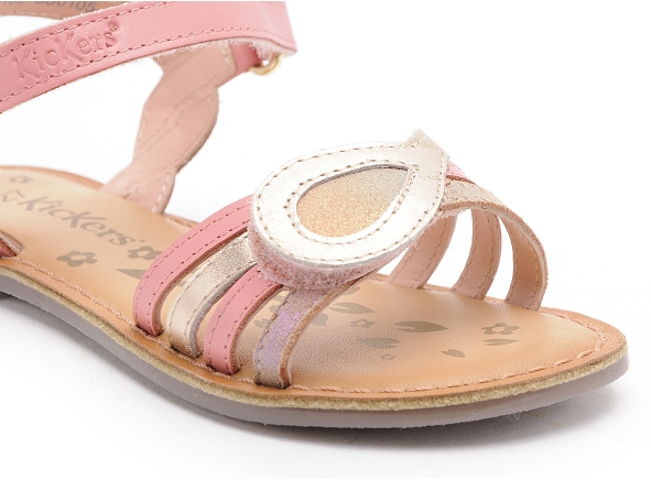 Kickers nu pieds enfant disposa rose