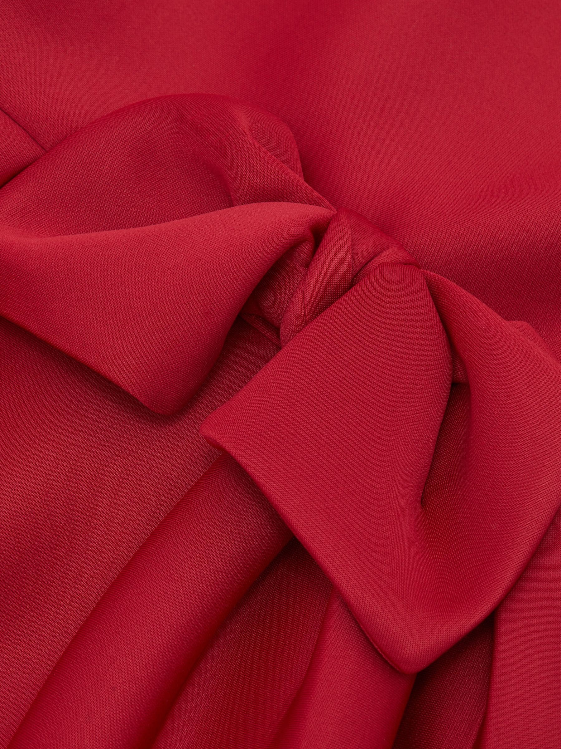 Rood - Reiss Joey Scuba Bow-Detail Flared Dress
