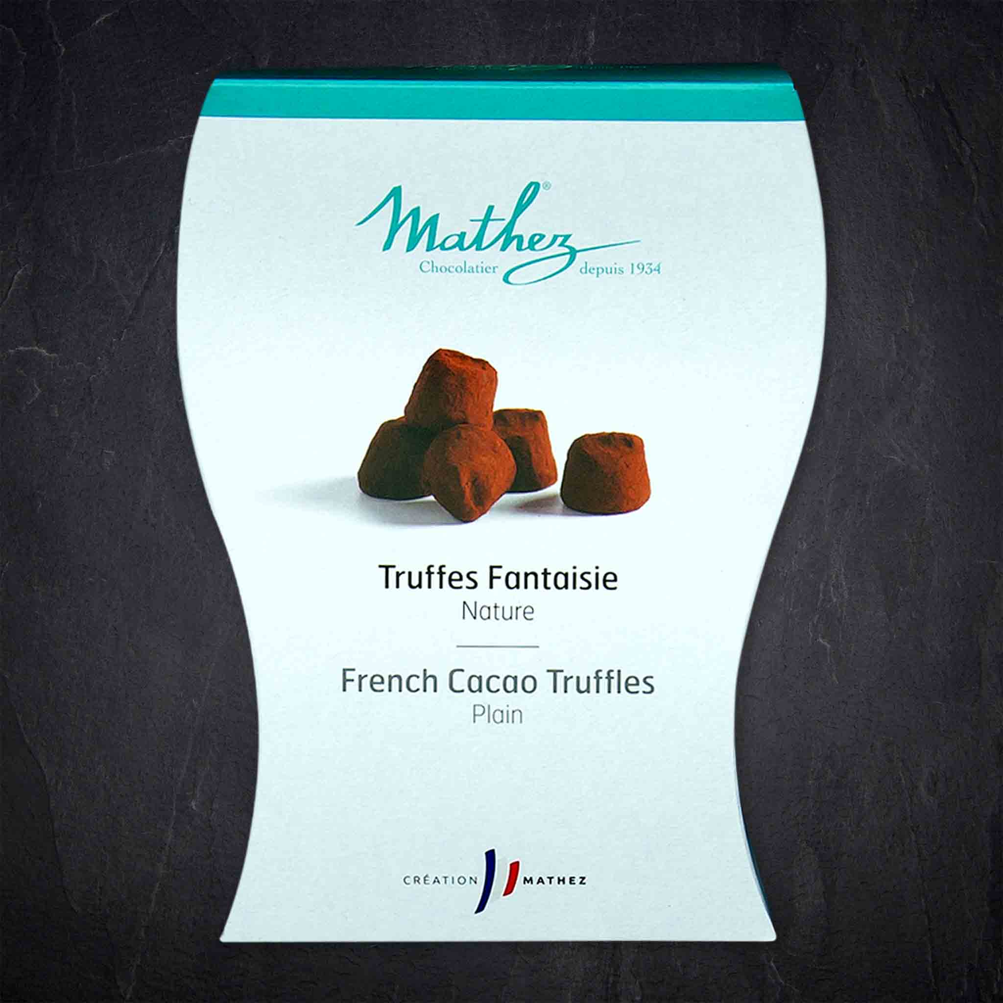 Schokoladentrüffel Truffes Fantaisie natur