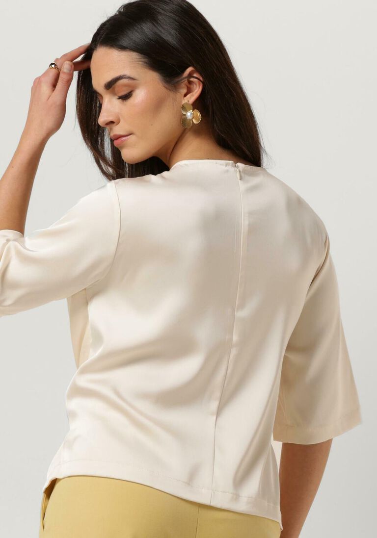 GESTUZ ecru gestuz top harper knot blouse