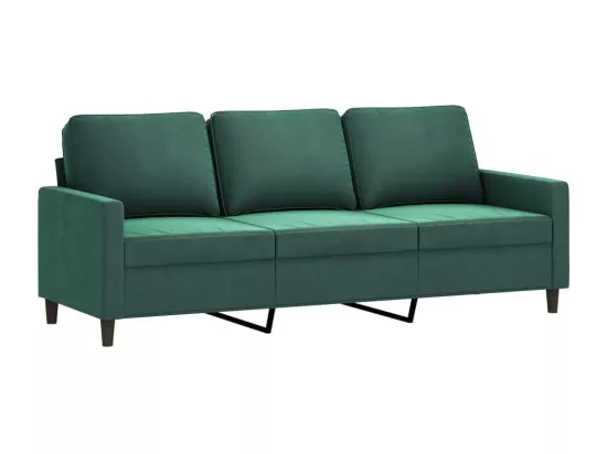 Ensemble de canapés 2 pièces avec coussins Vert foncé Velours
