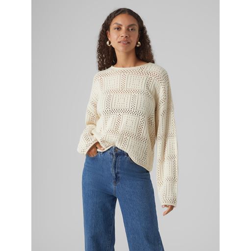 Vero Moda Oda Striktrøje, Birch, XL