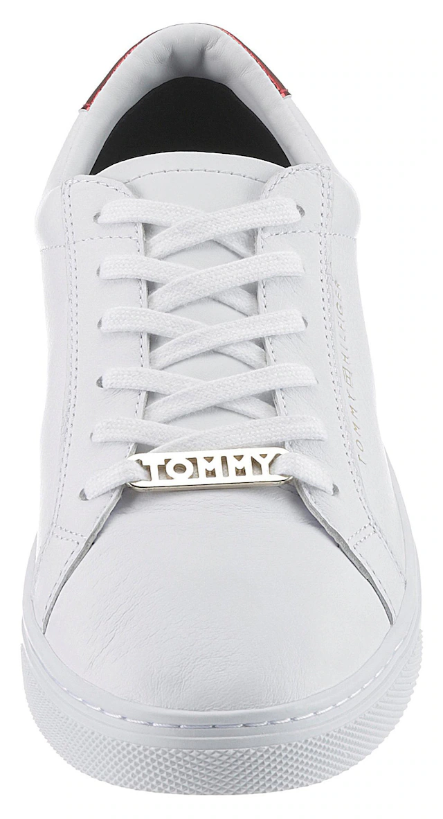 Tommy Hilfiger Sneaker »ESSENTIAL SNEAKER«  , Freizeitschuh, Halbschuh, Schnürer, Kontrastbesatz an der Ferse