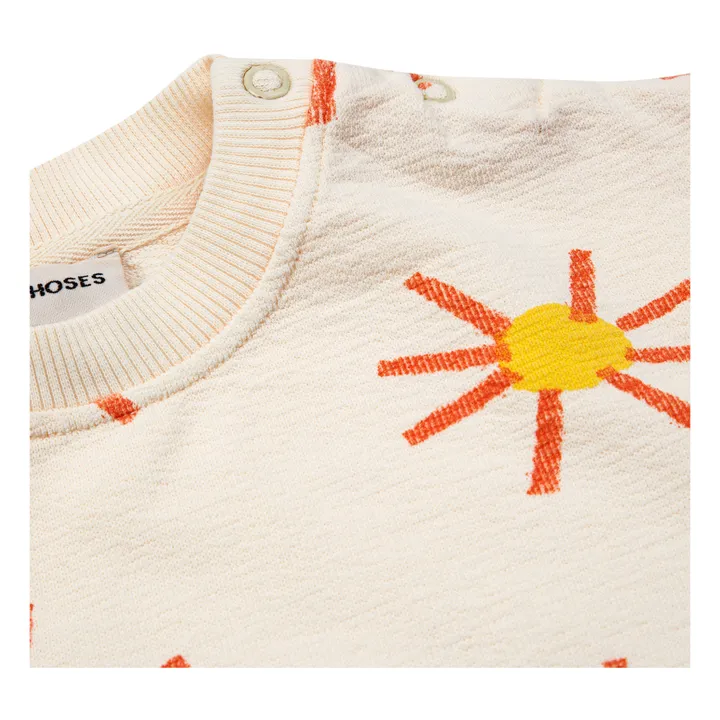Bobo Choses Sweat Coton Bio Soleils | Ecru