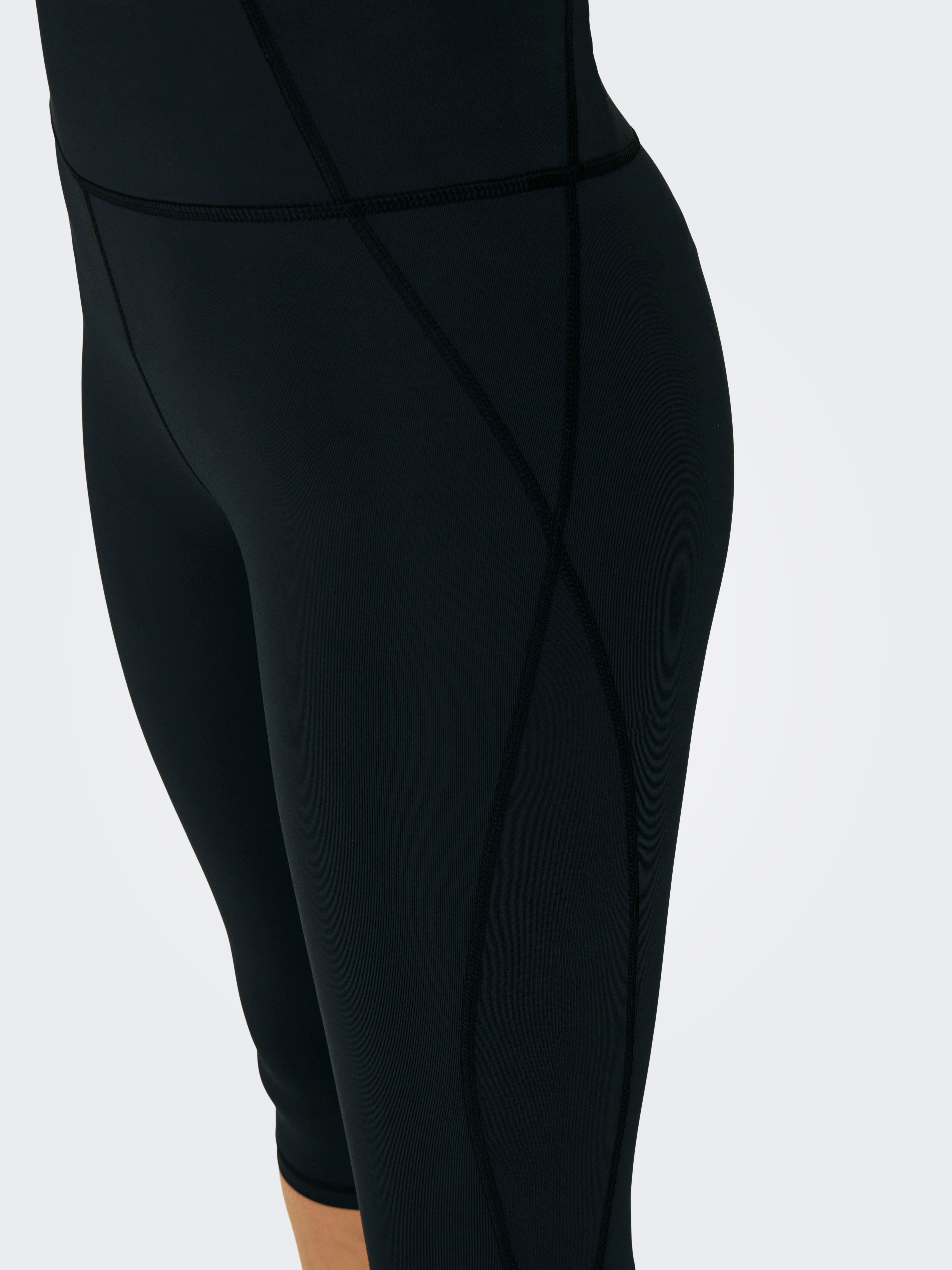 ONPOPAL Hohe Taille Enger Schnitt Sportleggings Black