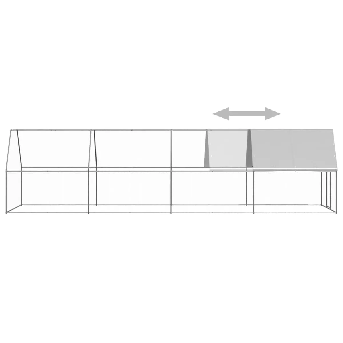 vidaXL Poulailler d'extérieur 2x8x2 m