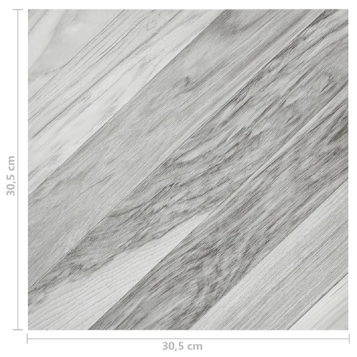 vidaXL Dalles de plancher PVC autoadhésif gris rayé