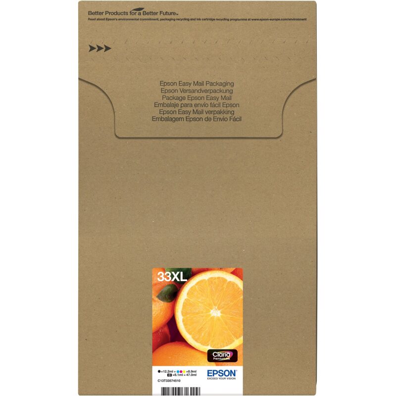 Epson Oranges Multipack 5-colours 33XL Claria Premium Ink EasyMail