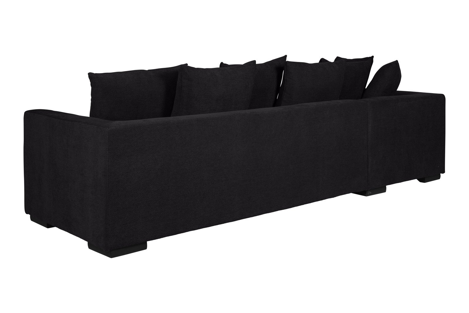 Paso Doble Day Sofa 2,5-seter og divan venstre, I tekstil Salento Black, Valnøtt ben i tre, EU komfort. Promotion
