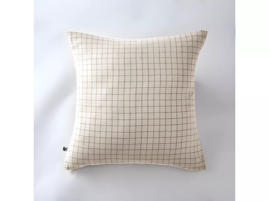 Taie d'oreiller Tissé-teint petits carreaux Déco 