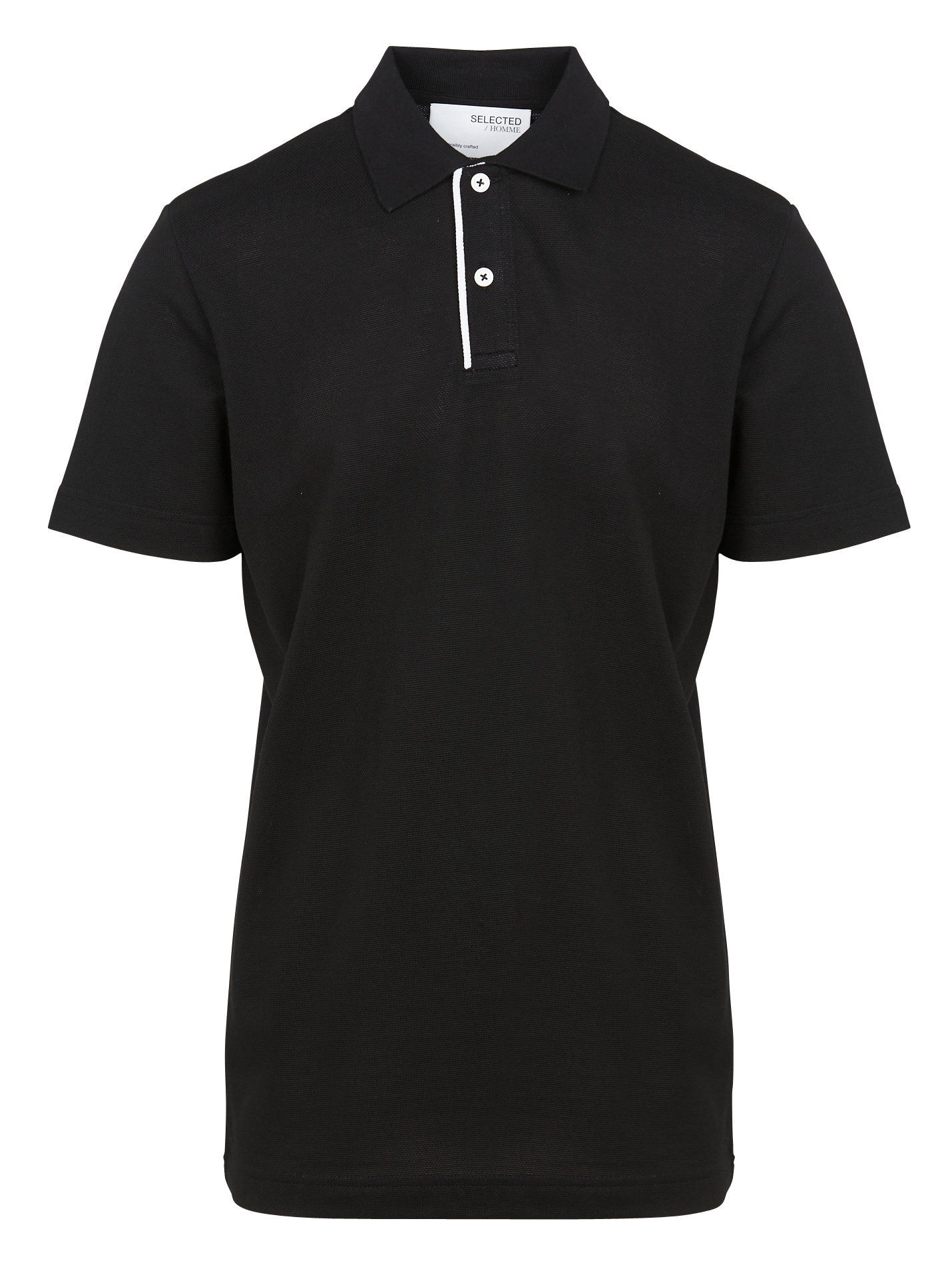 MARAT - Polo regular fit en coton mélangé | Noir