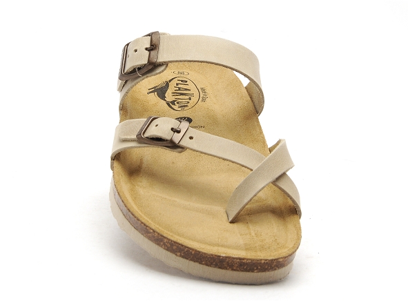 Plakton mules et sabots plats femme bombay beige