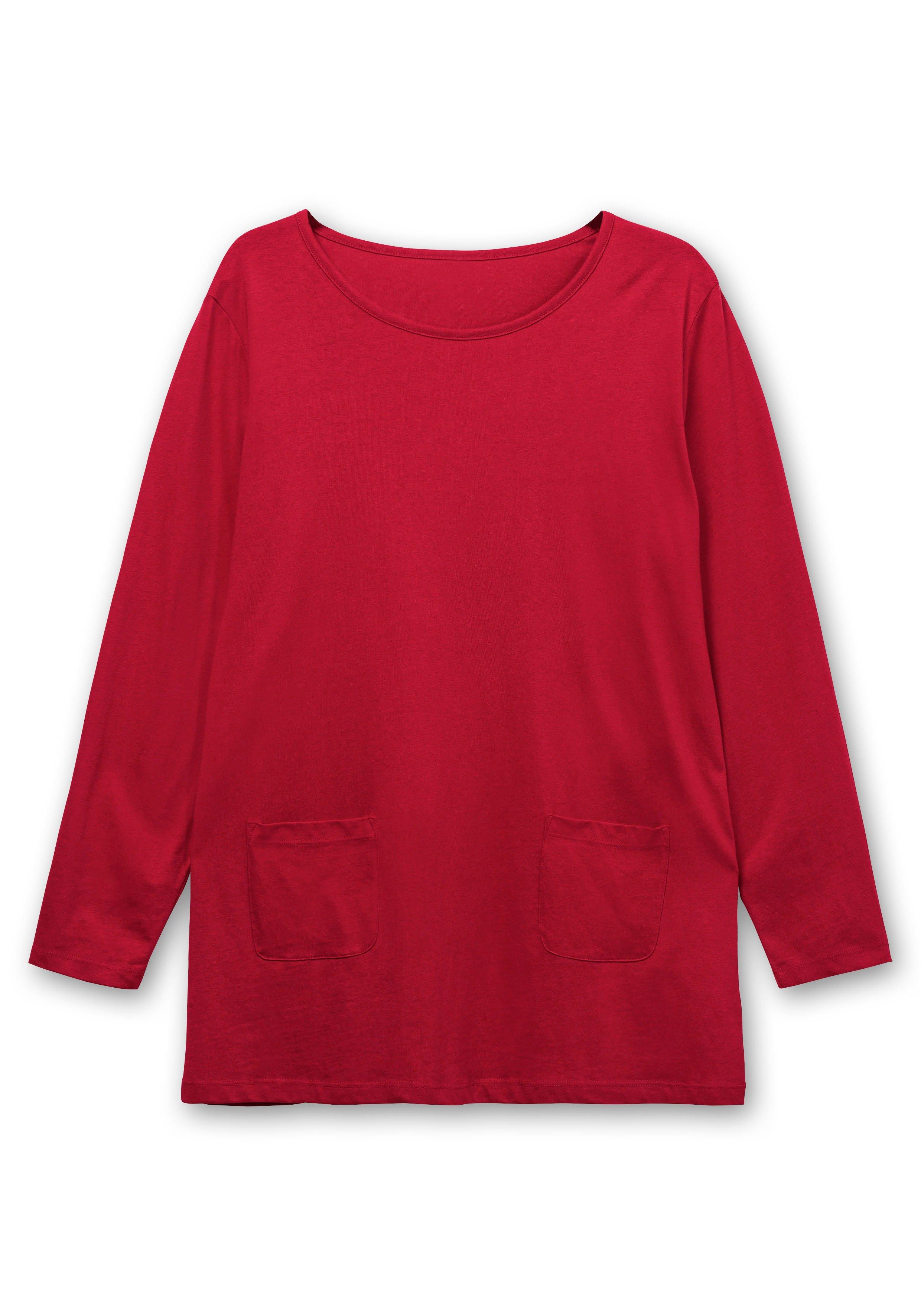 Longshirt mit aufgesetzten Taschen