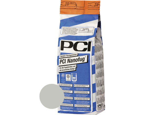 PCI Nanofug® variabele flexibele voegmortel voor aardewerk- en steengoedbedekkingen, lichtgrijs, 15 kg