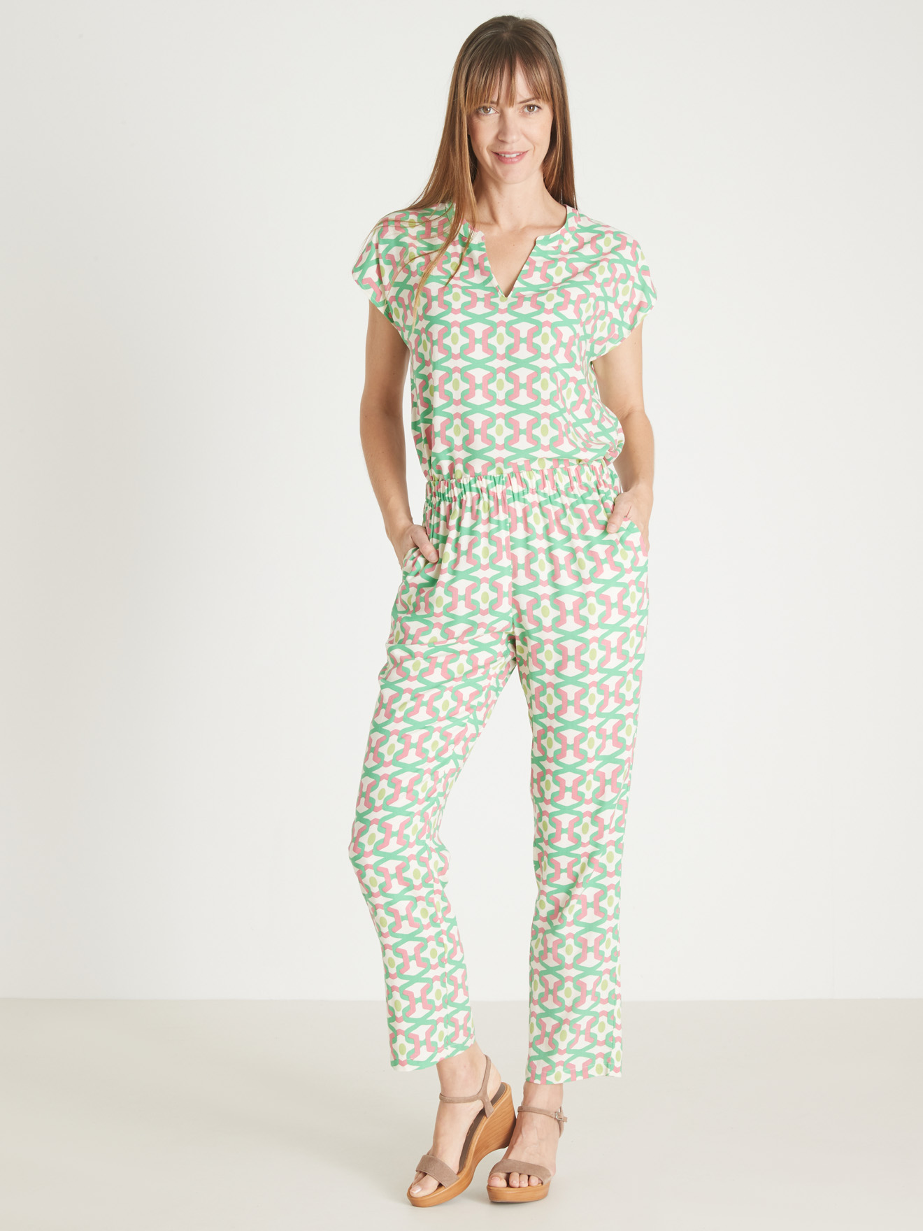 Pantalon fluide élastiqué