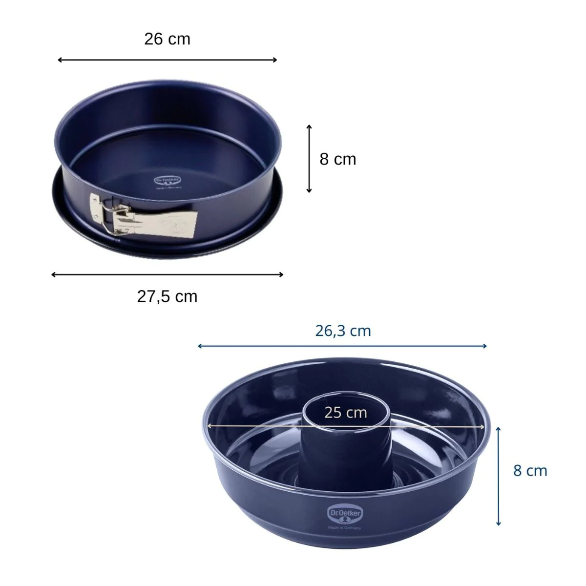 Set de moule à charnière 26 cm et moule à savarin 26 cm Dr. Oetker Bac