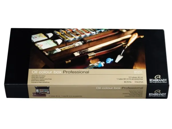 Rembrandt Oil colour wooden box set Professional | 12 x   1 x 60 ml   accessories
