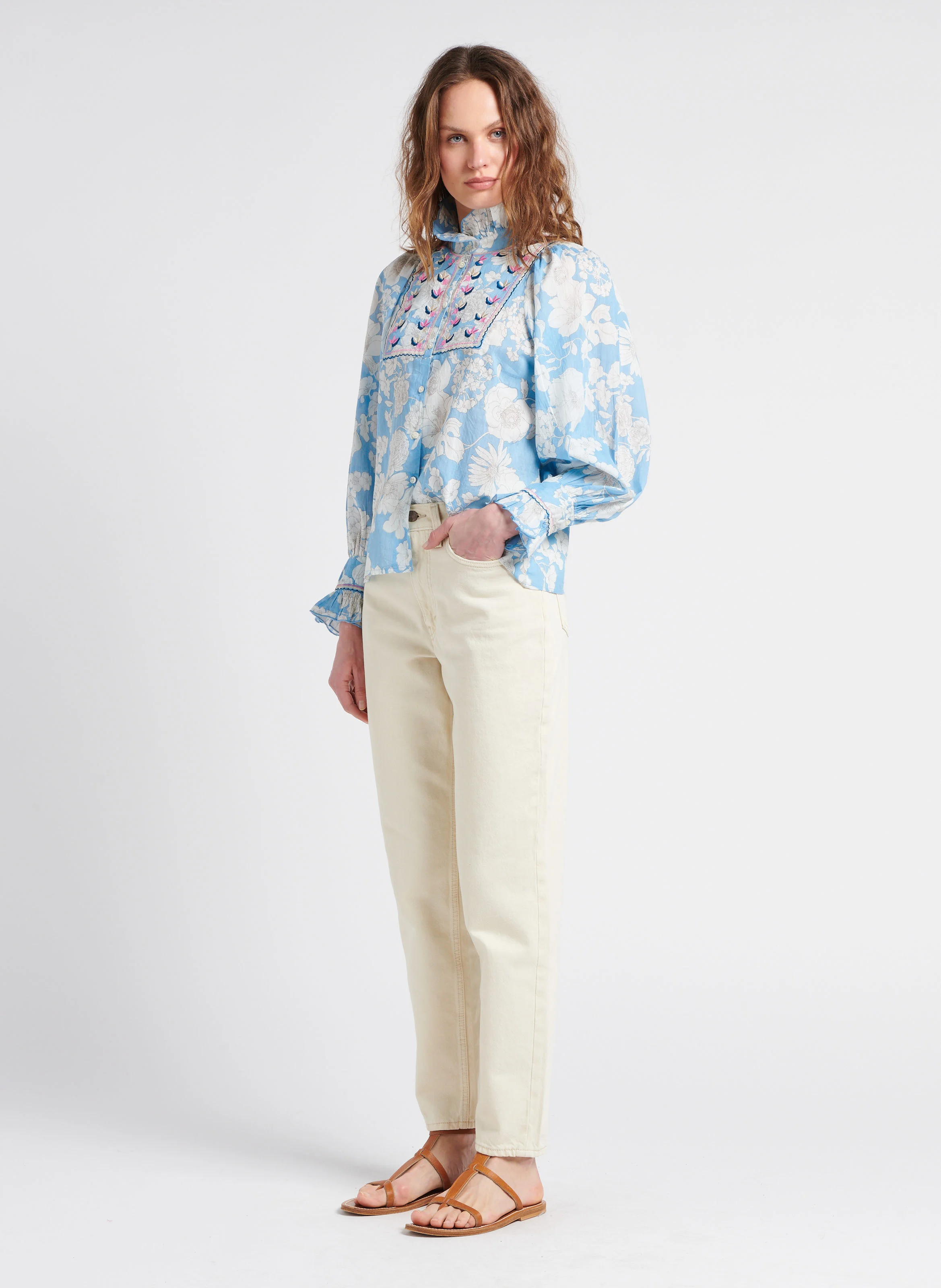 80S MOM - Jean mom-fit en coton | Blanc