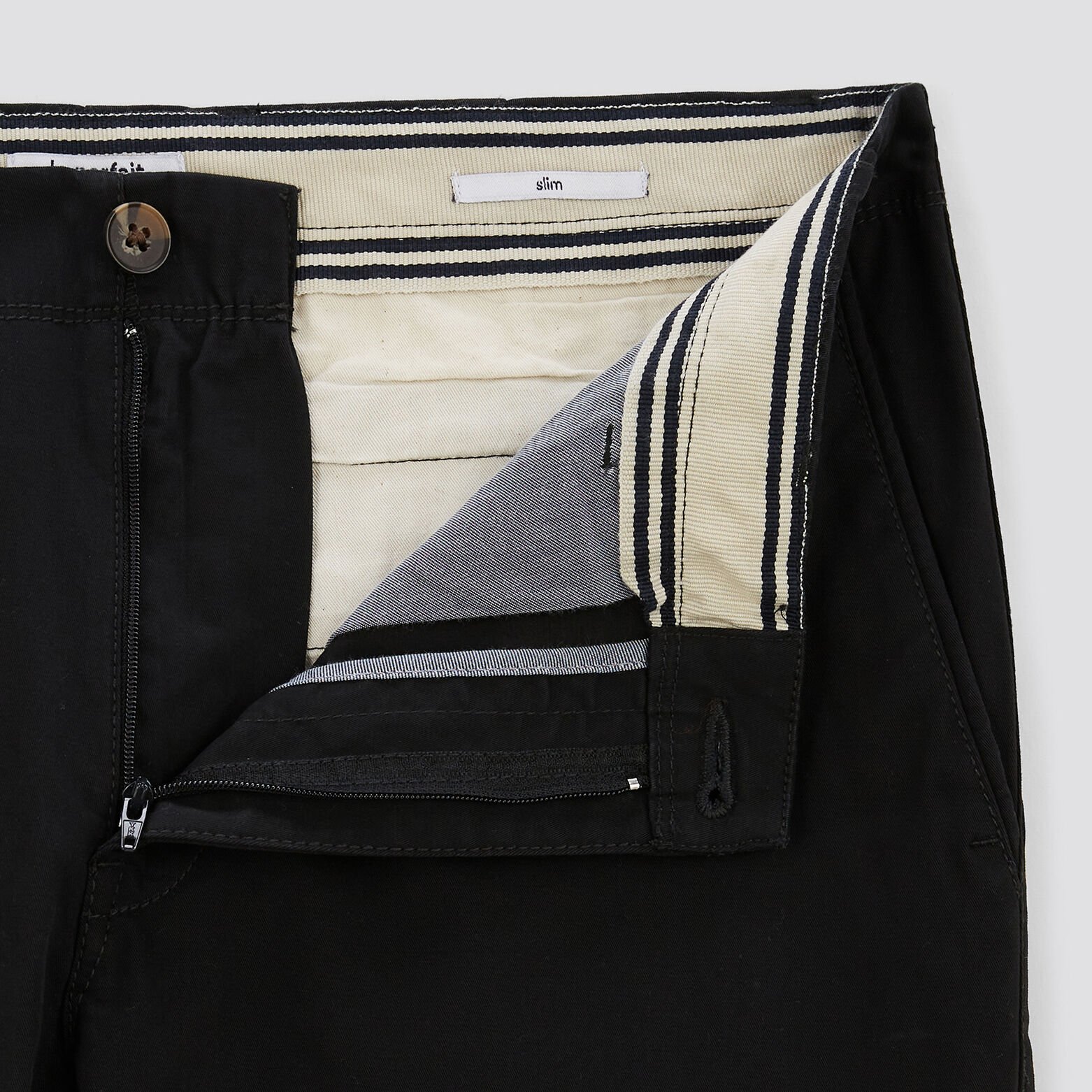 Pantalon chino slim 'le parfait by JULES' Noir