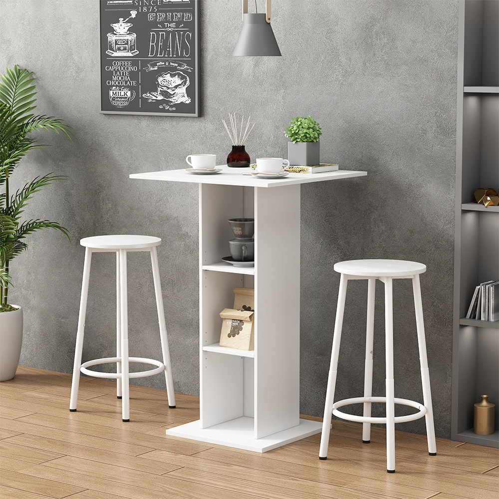 Vicco Barhocker Edmonton Weiß 31,5 x 64 cm 2er Set
