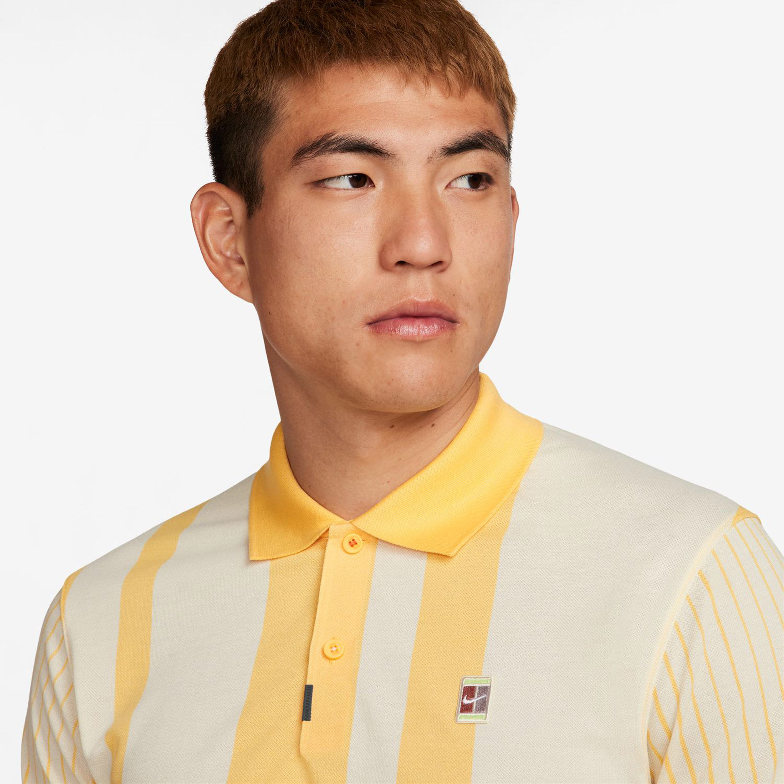 Nike Dri-Fit Heritage Polo Hommes - Jaune Doré, Crème
