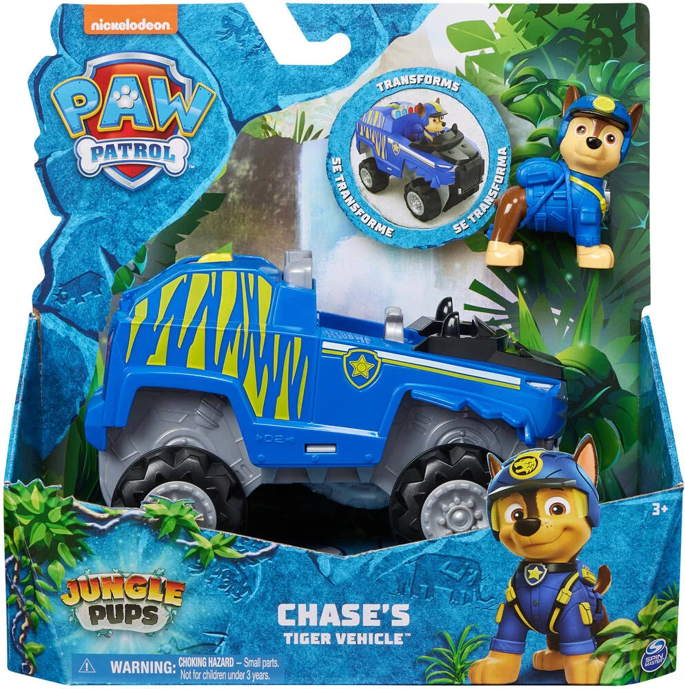 PAT'PATROUILLE  - VEHICULE ET FIGURINE CHASE JUNGLE PUPS