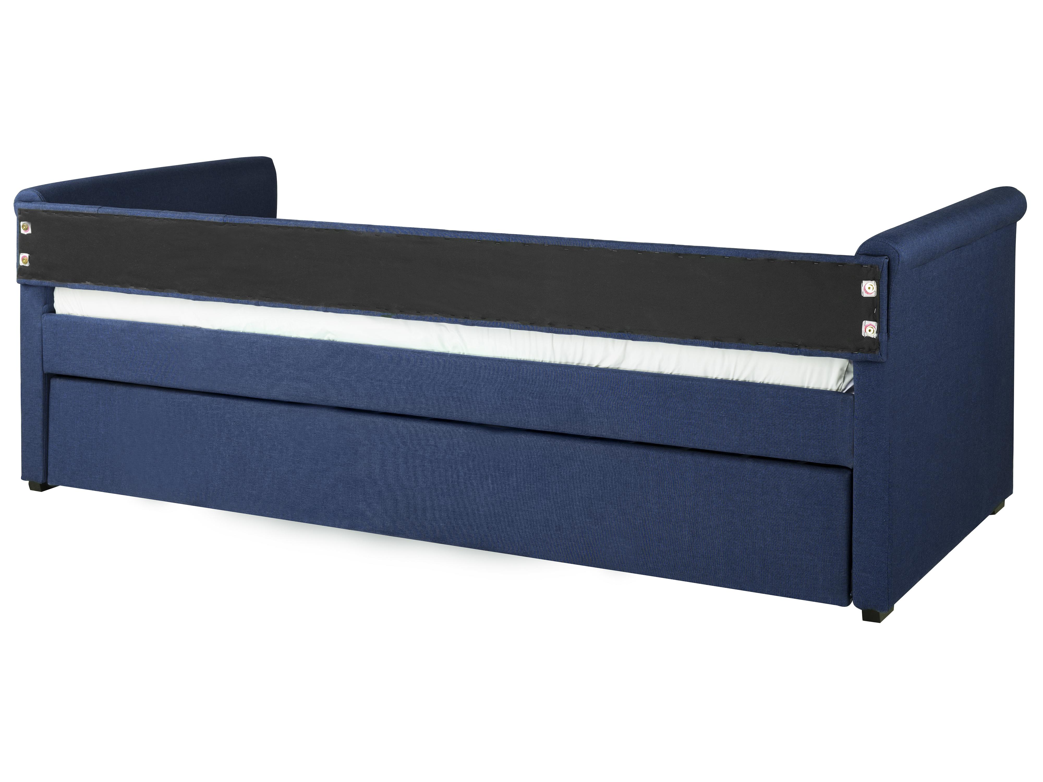 Onderschuifbed Stof LIBOURNE 90 x 200 cm Marineblauw