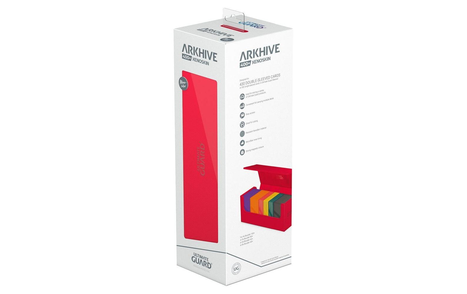 Kartenbox XenoSkin Arkhive Monocolor 400+ RotHochwertige Box für Sammelkarten in Standardgrösse