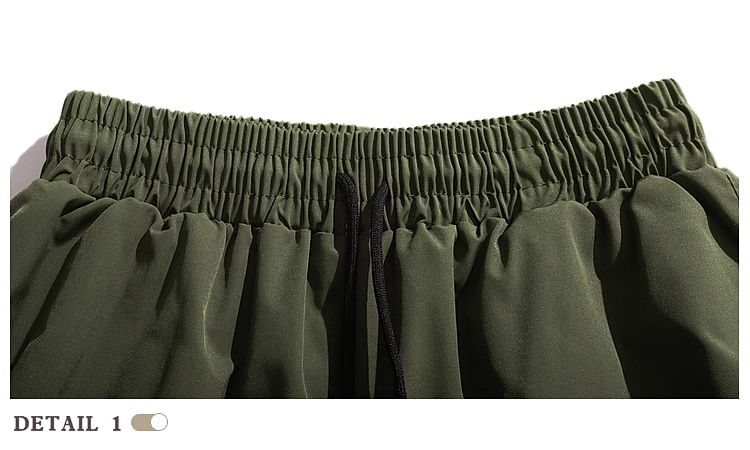 purplelouve - Effen shorts met trekkoordtaille