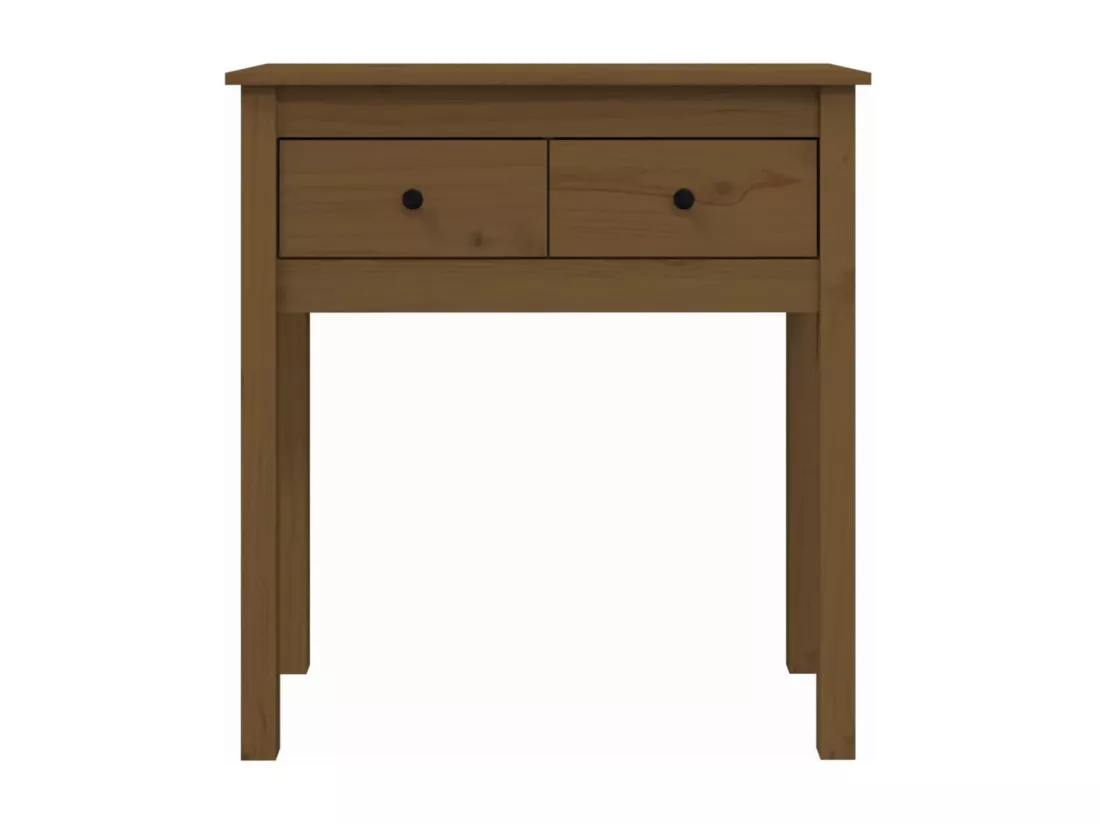 Table console Marron miel 70x35x75 cm Bois massif de pin
