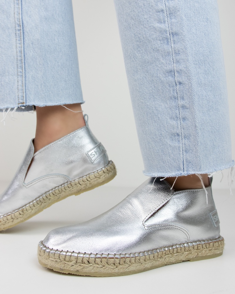 Shabbies Amsterdam Elche Lofa Espadrilles  - zilver