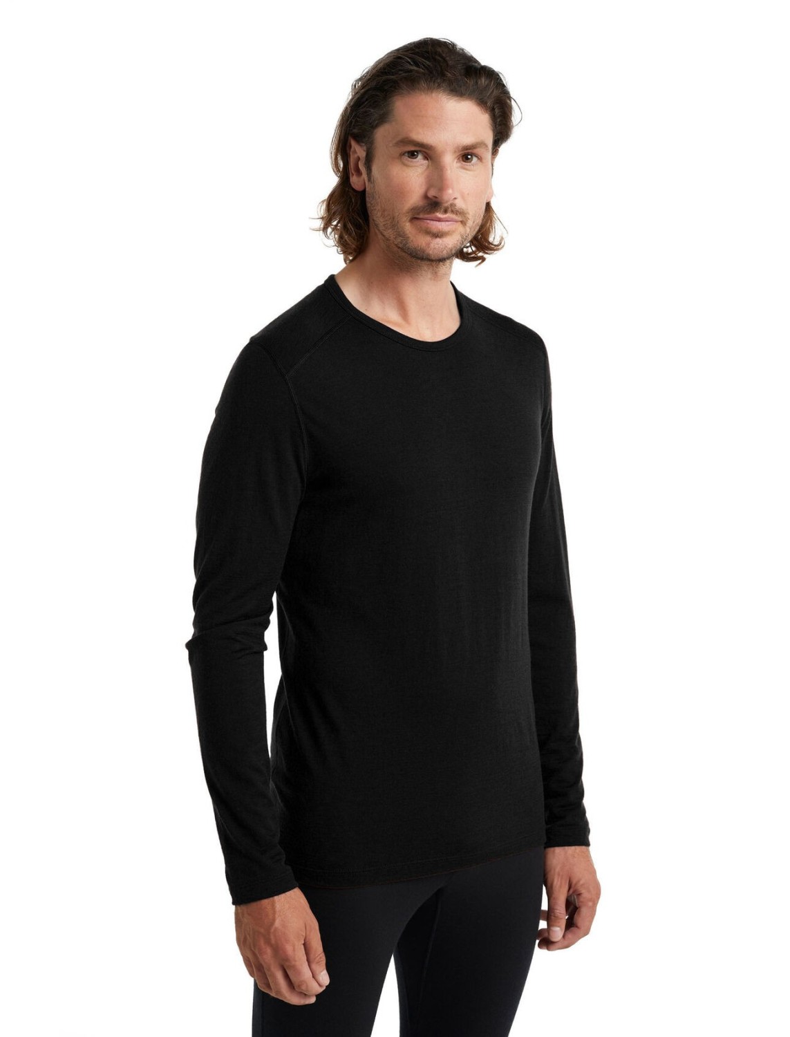 Icebreaker Herren-Langarmshirt 200 Oasis LS Crewe Black
