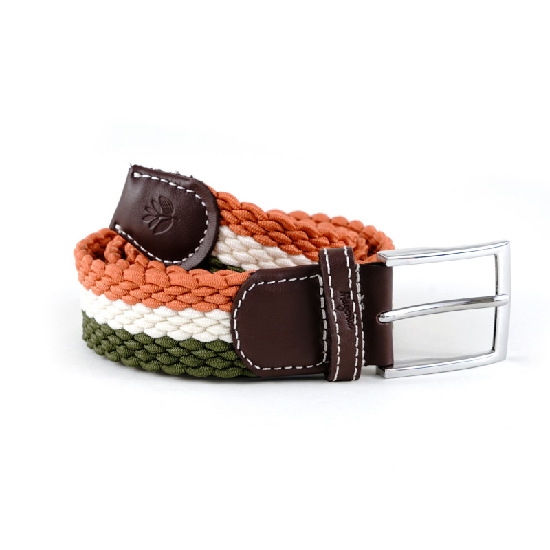 CEINTURE TRESSÉE TRIATURE - KAKI