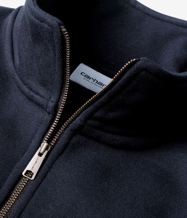 Carhartt WIP Chase Neck Zip Sweatshirt (dark navy gold)