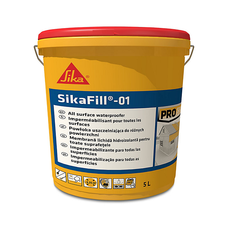 Imperméabilisant toutes surfaces gris Sikafill-01 Sika 5 L