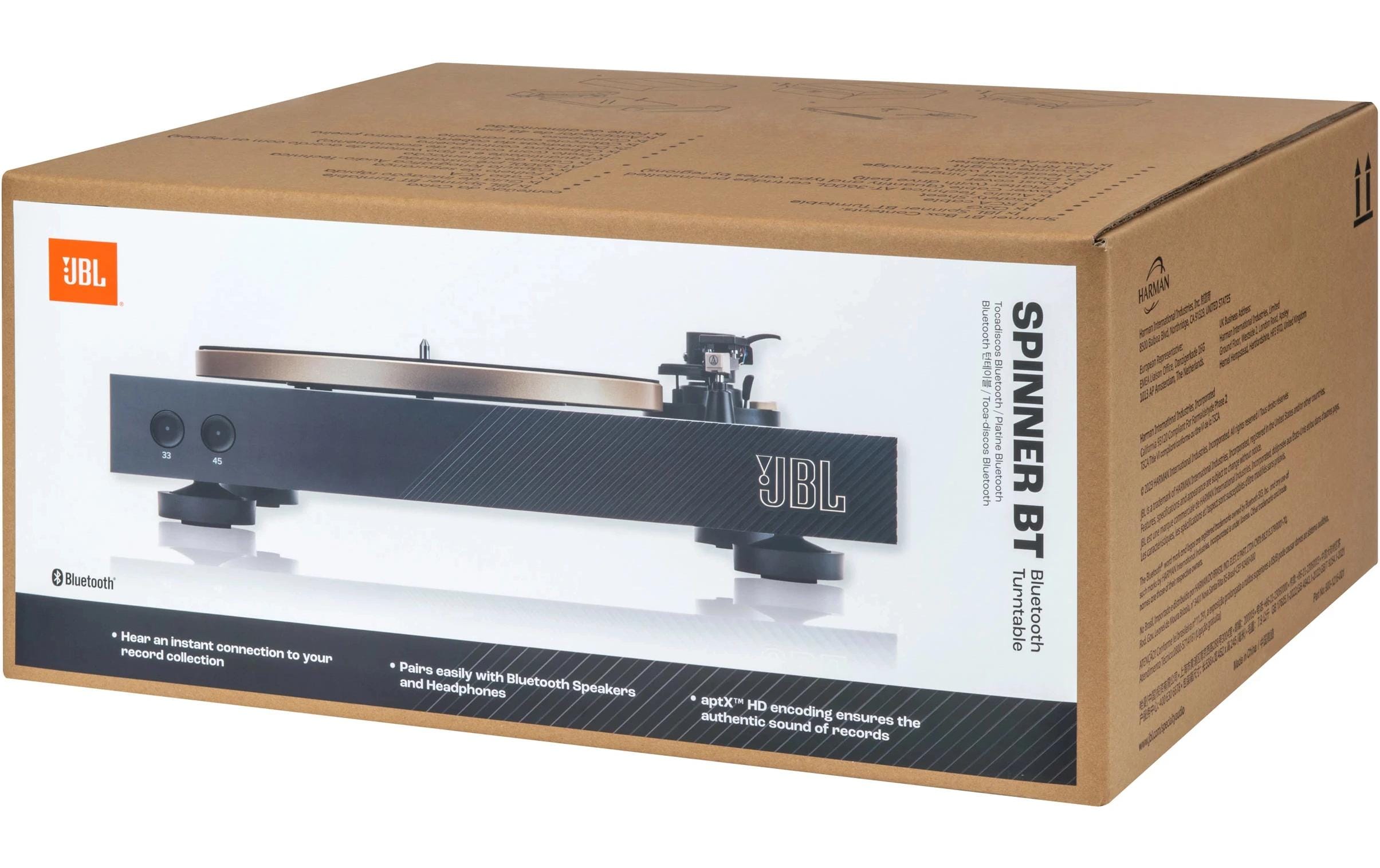 Plattenspieler mit Bluetooth Spinner BT Gold/Schwarz<br>Bluetooth-Plattenspieler
