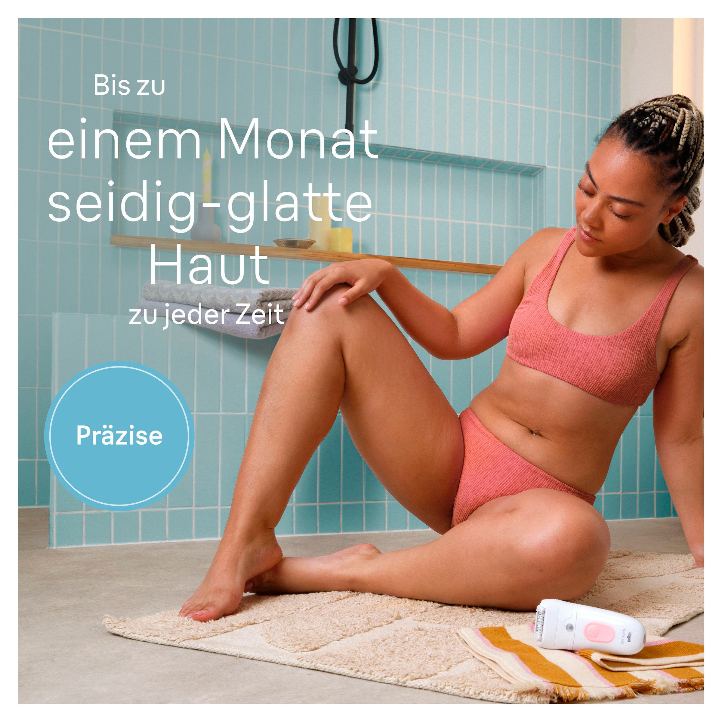 Braun Epilierer »Silk-épil 5 5-060« mit Rasieraufsatz, Trimmeraufsatz und Peeling Aufsätzen