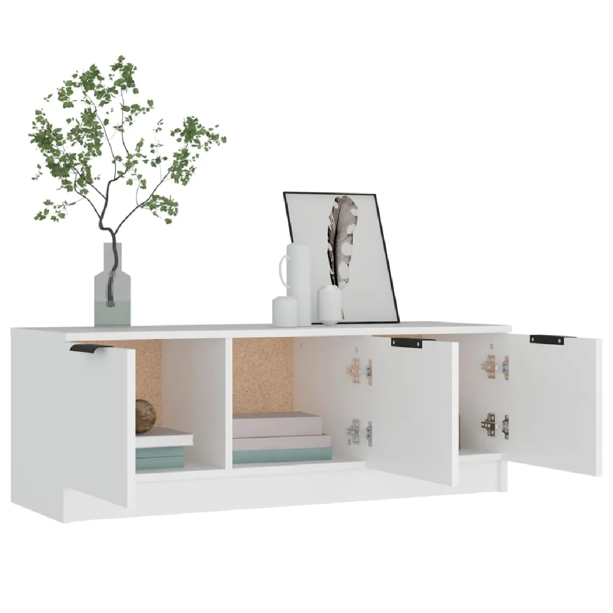 vidaXL Meuble TV Blanc 102x35x36,5 cm