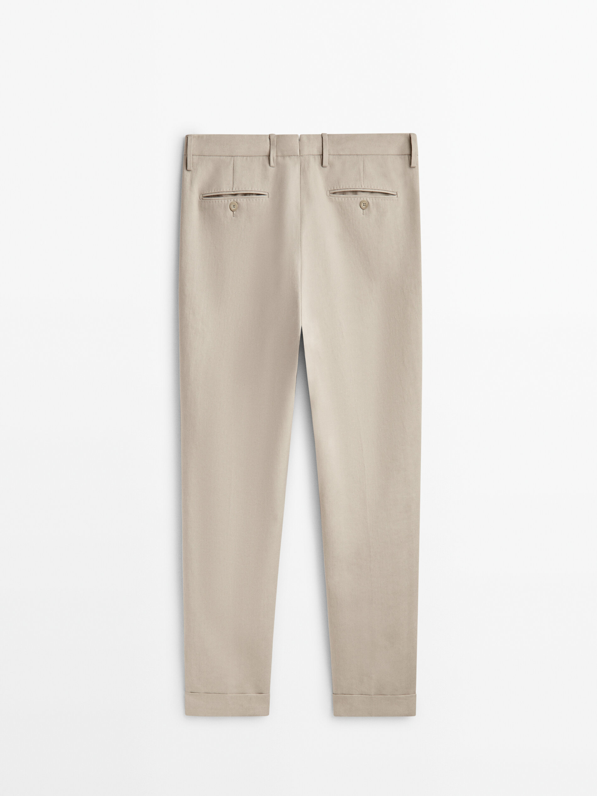 Calças de linho de edição limitada com pregas - ICE